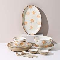 The new flower face / pottery tableware bowls and dishes set