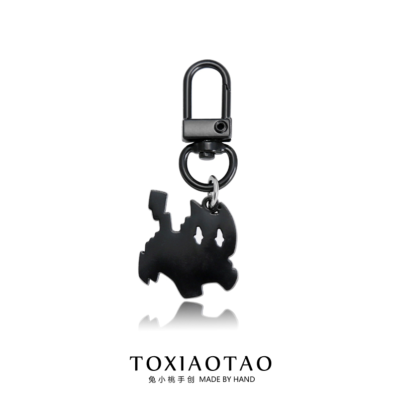Fashionable Niche Sweet and Cool Lightning Black Cat Keychain Metal Electroplated Pendant Creative Cartoon Student Bag Accessories Fashionable Niche Sweet and Cool Lightning Black Cat Keychain Metal Electroplated Pendant Creative Cartoon Student Bag Accessories