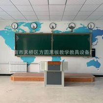 30-year-old manufacturer green board dust-free blackboard 4-meter sliding blackboard inlaid LCD all-in-one sliding blackboard