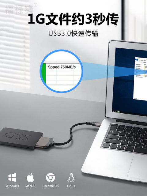 Sata to USB Hard Drive Adapter Cable Easy Drive Cable Connection Cable Mechanical Solid-State Mobile Hard Drive External Enclosure Conversion Interface Data Cable Desktop Computer Notebook Usb3.0 Reader