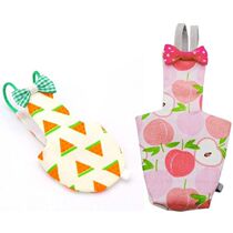 Parrot Diaper with Bowtie Cute Colorful Fruit Floral