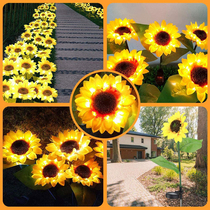 Garden lights Solar LED Light Waterproof Sunflower Lawn