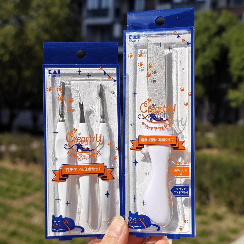 Japanese Kai Nail Cuticle Pusher V-Shaped Tool for Removing Hangnails, Cuticles, and Calluses, Sharp