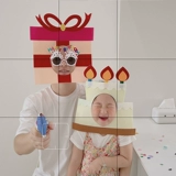 Головной убор для торта на день рождения, вечерние атмосферные головные уборы, маска, аксессуары для фото, реквизит для фотосъемки с днем ​​рождения, атмосфера, макет сцены