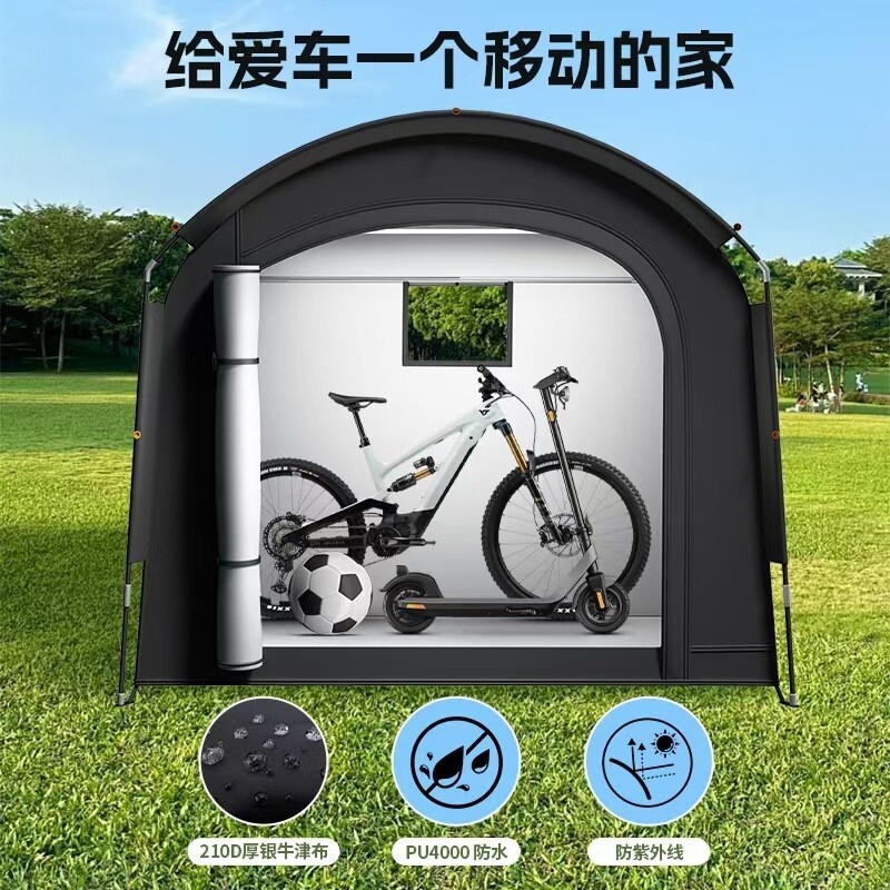 Bicycle storage tent detail 3