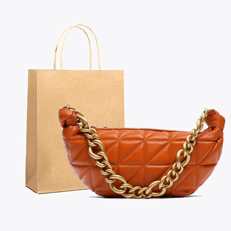 Quilted Mini Handbag with Thick Chain 2026 New Fashion Versatile Soft Leather Shoulder Dumpling Bag