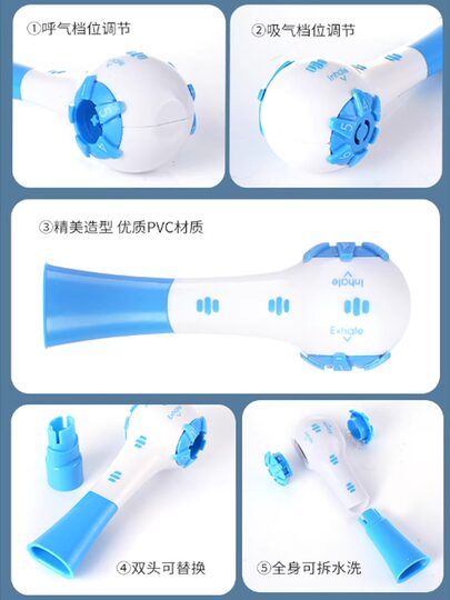 腹式呼吸训练器跑步瑜伽吸气阻力练习老人儿童肺活量肺功能锻炼器