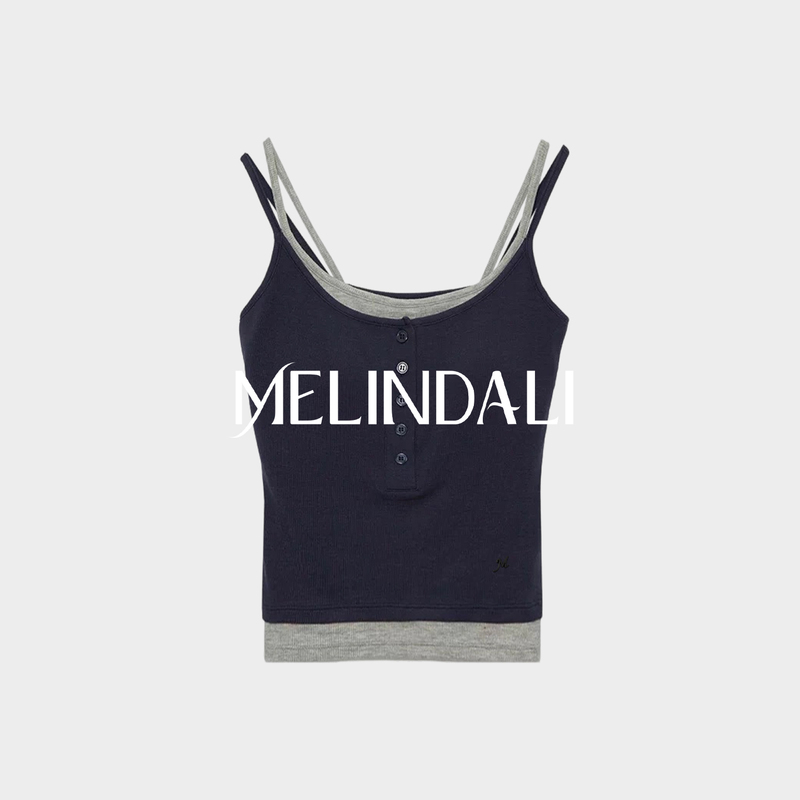 Melinda Li【A Must-Have】Inner Layer Essential Cotton Knit Latex Breast Pad Double Shoulder Strap Camisole Melinda Li【A Must-Have】Inner Layer Essential Cotton Knit Latex Breast Pad Double Shoulder Strap Camisole