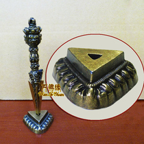 Alloy Puba Vajra Pole Three-sided Puba Vajra Pole to Conquer Demons Vajra Prong Base