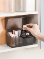 Desktop boxes jewelry lipstick mask brush shelf plastic