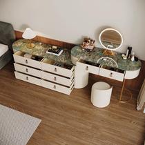 French cream style dresser light luxury bedside cabinet chest of drawers bedroom modern simple high-end solid wood master bedroom dresser