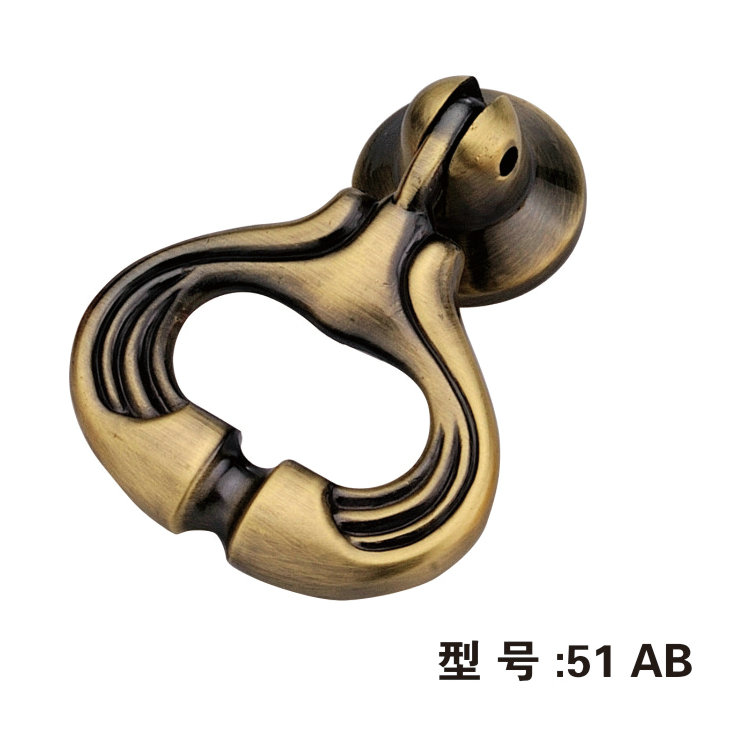 Dingbang single-hole handle cabinet door cabinet cabinet drawer modern minimalist furniture wardrobe door handle 51 green bronze