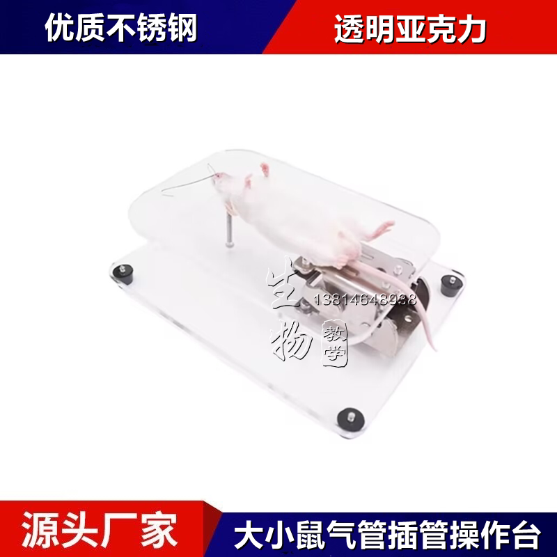 小鼠气管插管大鼠气管插管 操作平台  固定台手术台 气管给药插管