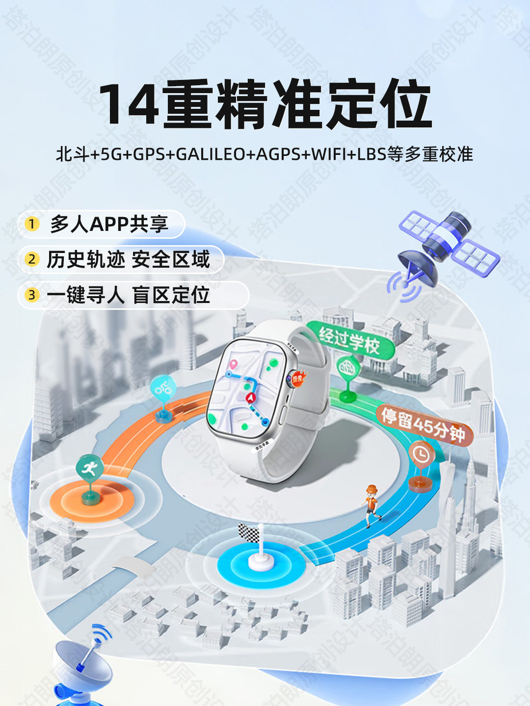 [Official Genuine Product] Children's Smartwatch for Middle School Students, High School Use Only, Can Make and Receive Calls, Suitable for Boys and Girls, Teenagers, Sim Card Compatible, Full Network Compatibility, Video Calling, Positioning, Waterproof Mobile Phone