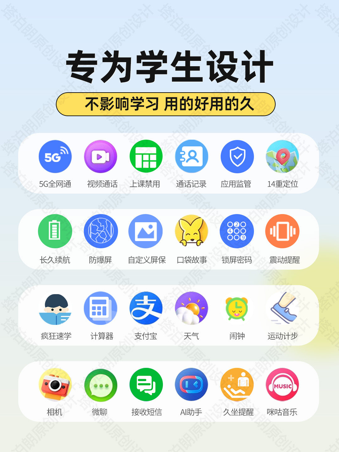 [Official Genuine Product] Children's Smartwatch for Middle School Students, High School Use Only, Can Make and Receive Calls, Suitable for Boys and Girls, Teenagers, Sim Card Compatible, Full Network Compatibility, Video Calling, Positioning, Waterproof Mobile Phone