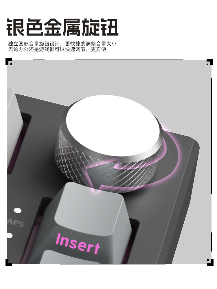 Vgn A75 Features a Magnetic Axis Keyboard with Gasket Structure, Rgb Gradient Side Engraving, Customized for E-Sports Gaming