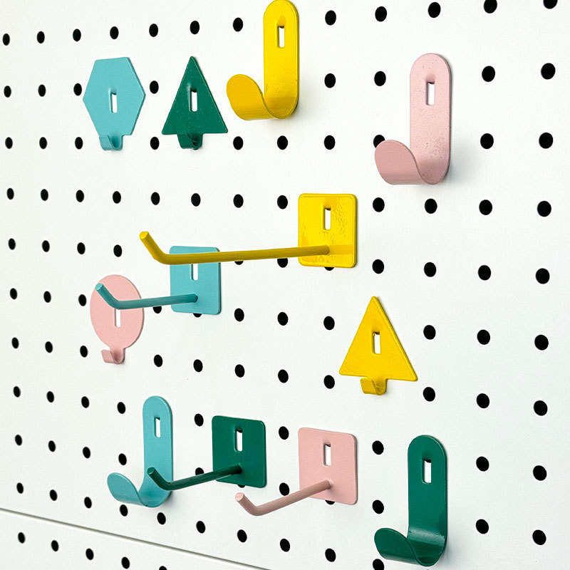 Pegboard Hooks, Round Hole Accessories, Universal Magnetic Pen Holder, DIY Desk Storage Rack Set