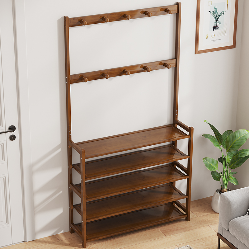 Shoe rack Sub-home Entrance Door Indoor Clothing Cap Integrated hanging hanger multilayer Multi-functional stair set Shoes Cabinet-Taobao