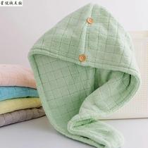 T dry hair hat womens thickened quick-drying coral velvet dry hair towel absorbent bag headscarf new shower cap
