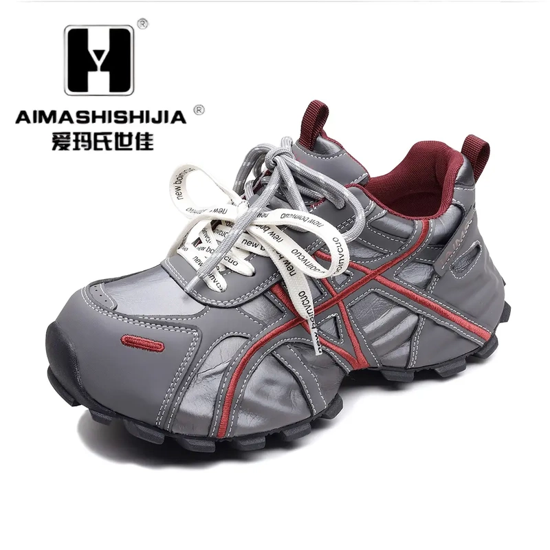 Emma Hong Kong's Height-Increasing 5cm Sneakers, Mesh Thick-Soled Trendy Dad Shoes, Fashionable Sports Casual Women's Shoes