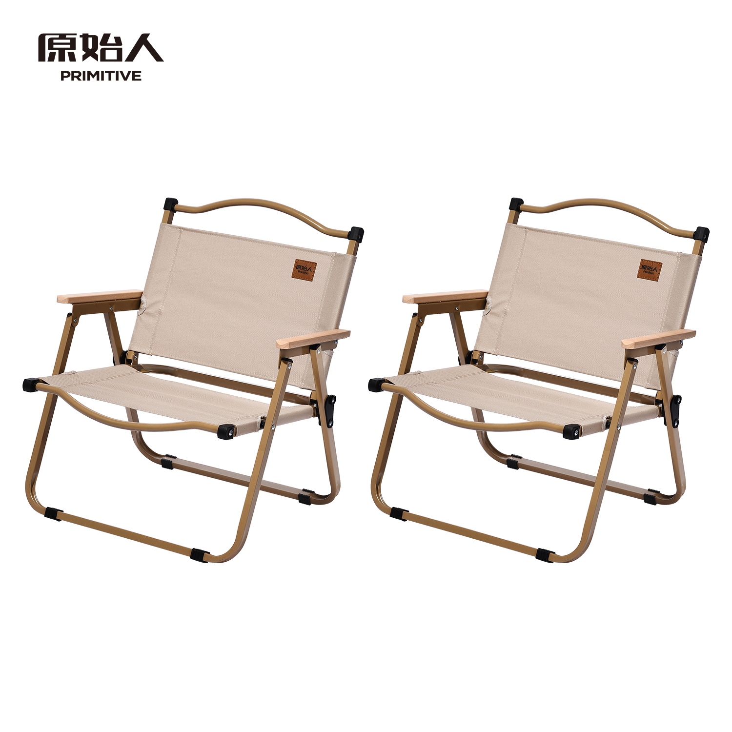 原始的な折りたたみ椅子単層椅子カーミットチェア * 2