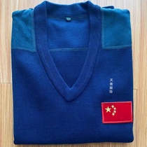 Standard woolen sweater anti-static sweater cotton trousers suit mens V-neck velvet vest v labor protection army green navy thermal jacket