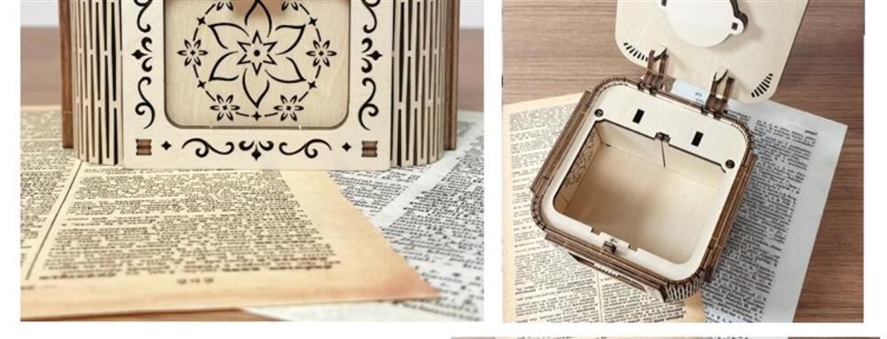Музыкальные игрушки, шкатулки 手工礼物生日送女生diy八音乐首饰盒积木质拼装模型鸟之诗圣诞节 No brand