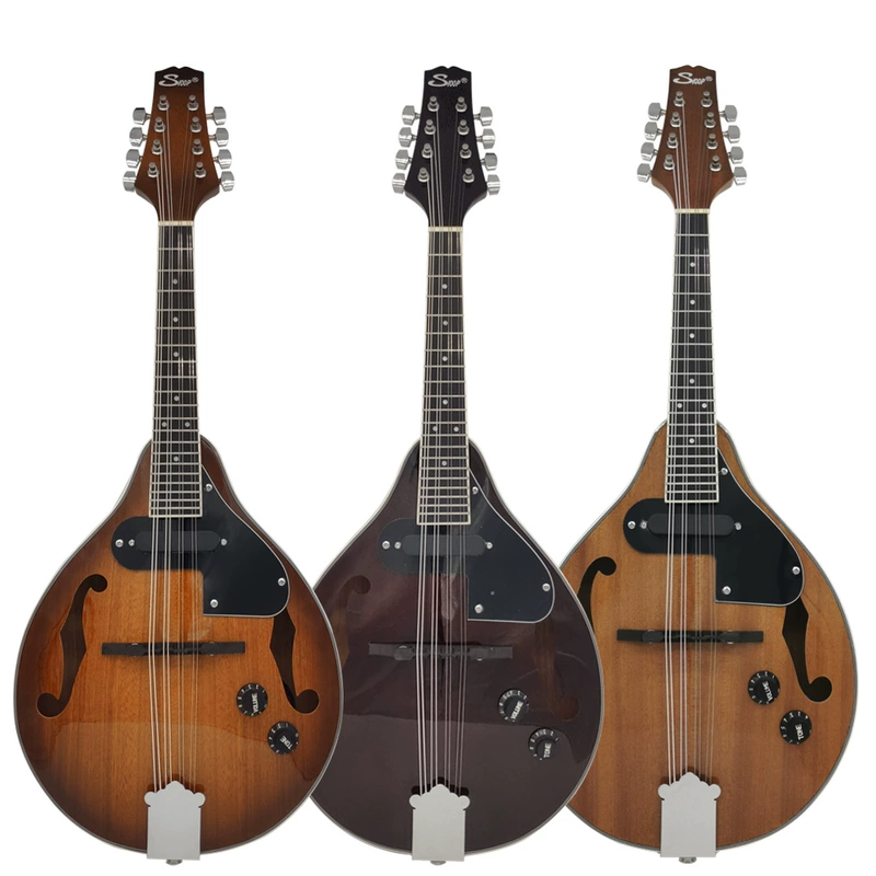 Nhạc cụ mandolin quốc gia, guitar Tây Tạng, mandolin tám dây, zamu gỗ rắn, mandala cắm điện - Nhạc cụ phương Tây