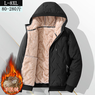 Зима кашемир подбитый пальто мужчина такси утолщённый с дополнительным слоем пуха сохраняющий тепло закрытый магазин хлопок пальто размер больше и шире холодный ватник