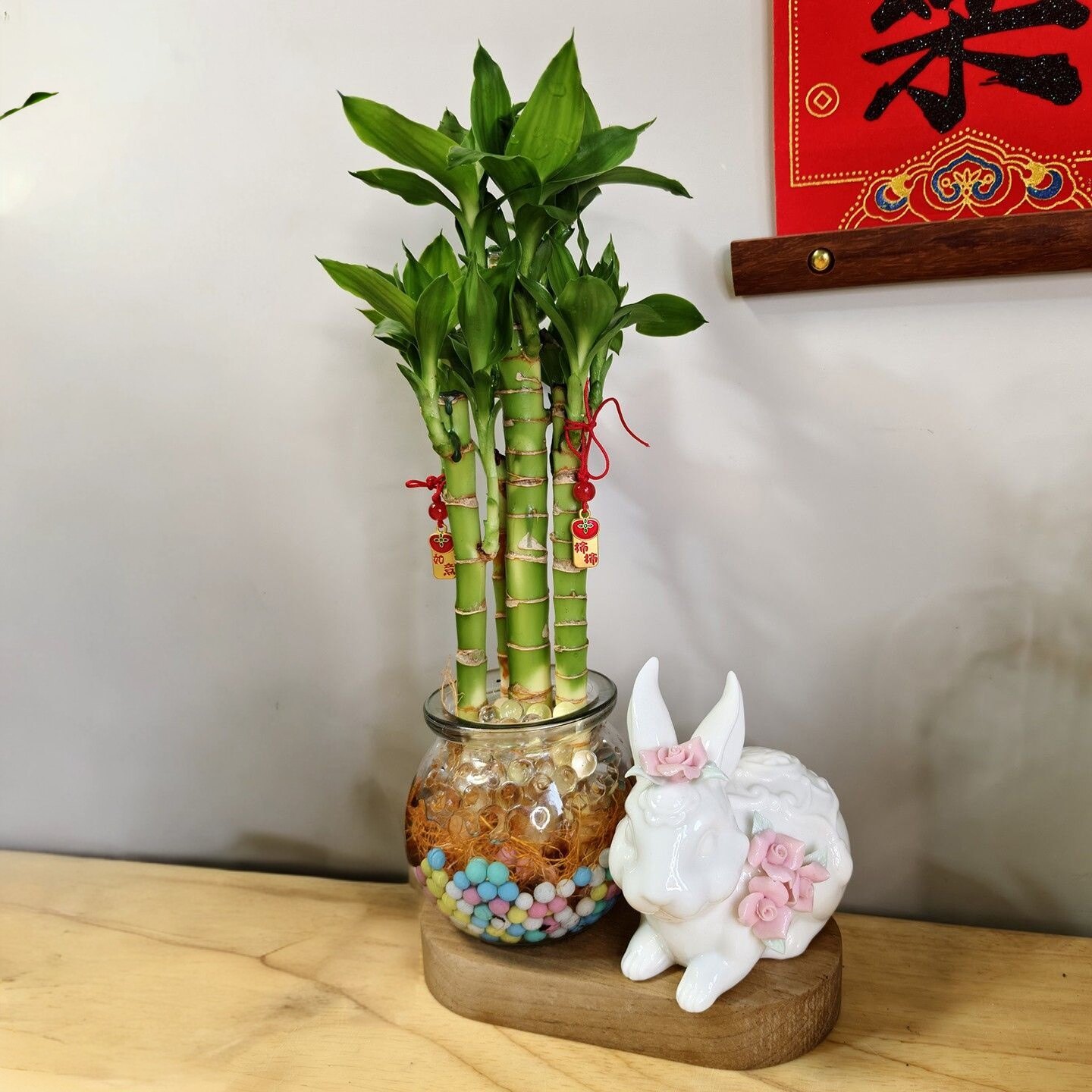 风水富贵竹兔子花樽花瓶节节高文昌竹室内水培盆栽桌面绿植摆件评价- 淘宝网