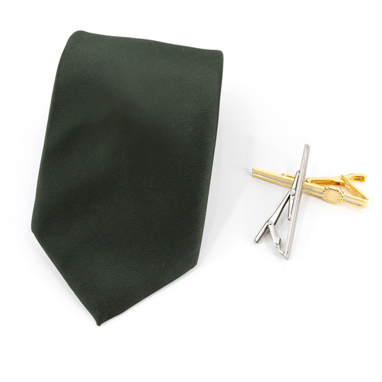 Оригинальный стандартный галстук, формальная одежда, зеленый галстук-зажим на молнии, оливково-зеленый галстук-зажим.