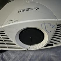 Mitsubishi projector GX-6400 is in condition and has some pen scratches.