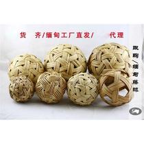 Hand-woven Cuju ball natural made Sepak takraw photography props school sports meeting games ancient football