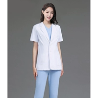 Элитный короткий белый халат, короткий рукав