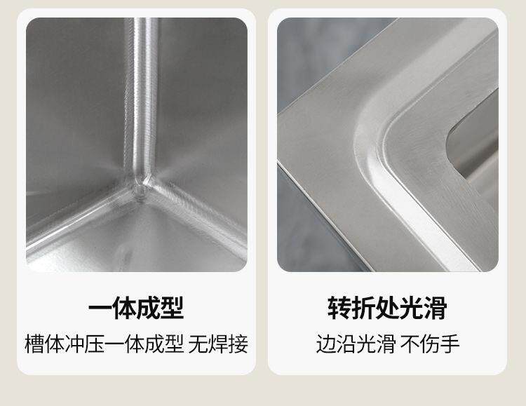Мойка двойная 304商用不锈钢厨房水槽带平台家用洗菜池洗手盆一体洗碗洗衣水槽 OTHER