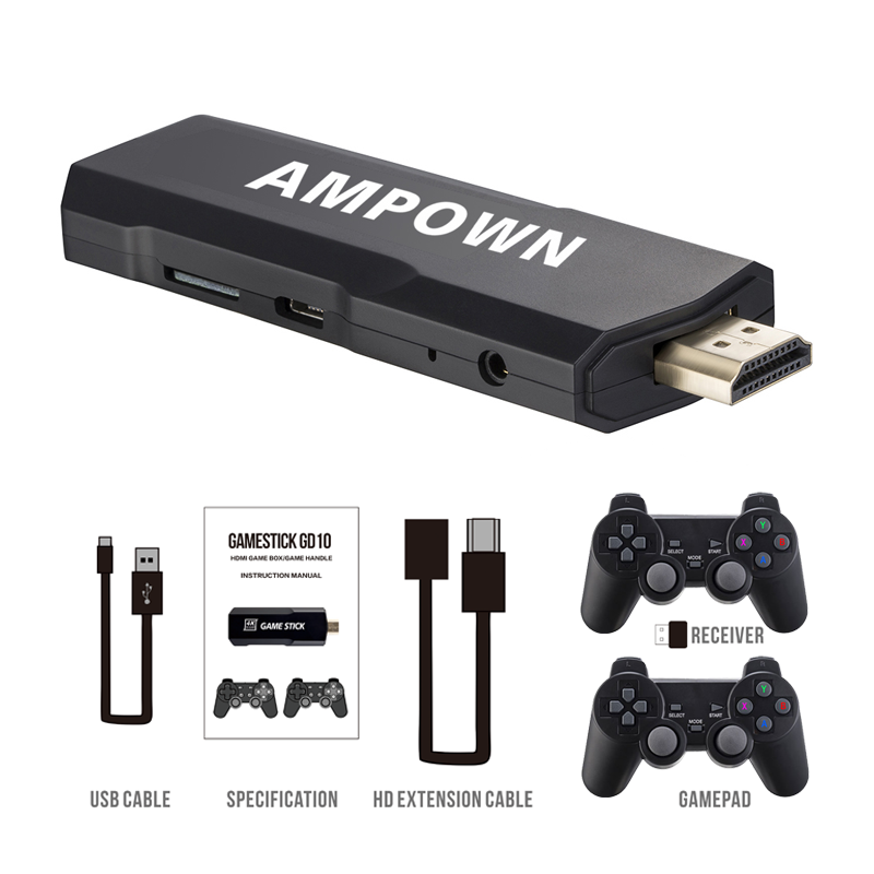 Игровой Stick 4K GD10 128GB Новая ретро-игровая консоль 2.4G