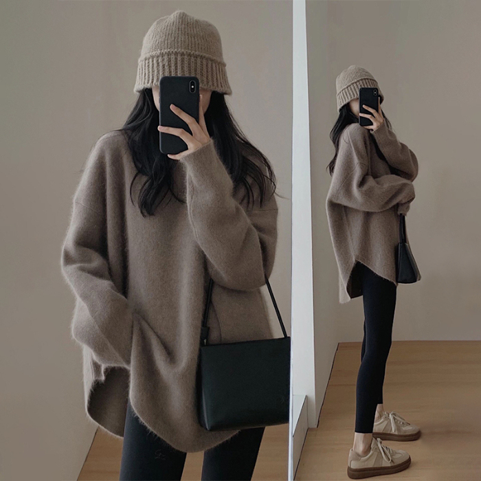 Pregnant Women's Clothing ~ Maternity Sweater Autumn and Winter Outfit Set, Fashionable Lazy Style Autumn Knitwear Top Two-Piece Set