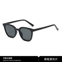 Солнцезащитные очки в стиле ретро для взрослых 21009 [черная оправа серая]