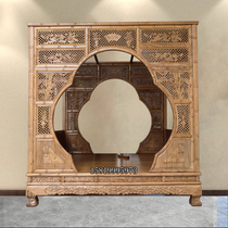 Chinese antique solid wood carved moon hole canopy bed Ming and Qing classical Qiangong step bed step bed ancient palace bed