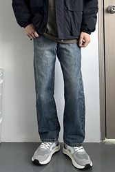 HMN Studio Summer Thin 2024 New American Casual Straight Pants Trendy Slim Retro Jeans for Men