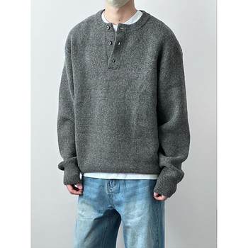 Hmnstudio premium henley neck sweater Hmnstudio premium henley neck sweater