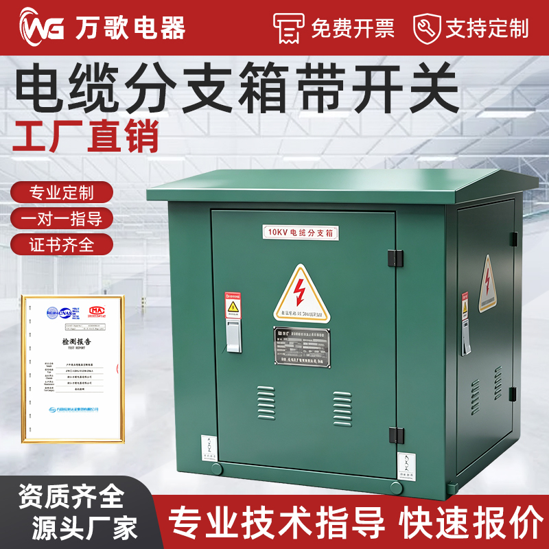 35Kv High-Voltage Cable Branch Box, 10Kv Cable Connection Box, Complete Set with One in and One Out, with Switch and Copper Busbar 35Kv High-Voltage Cable Branch Box, 10Kv Cable Connection Box, Complete Set with One in and One Out, with Switch and Copper Busbar