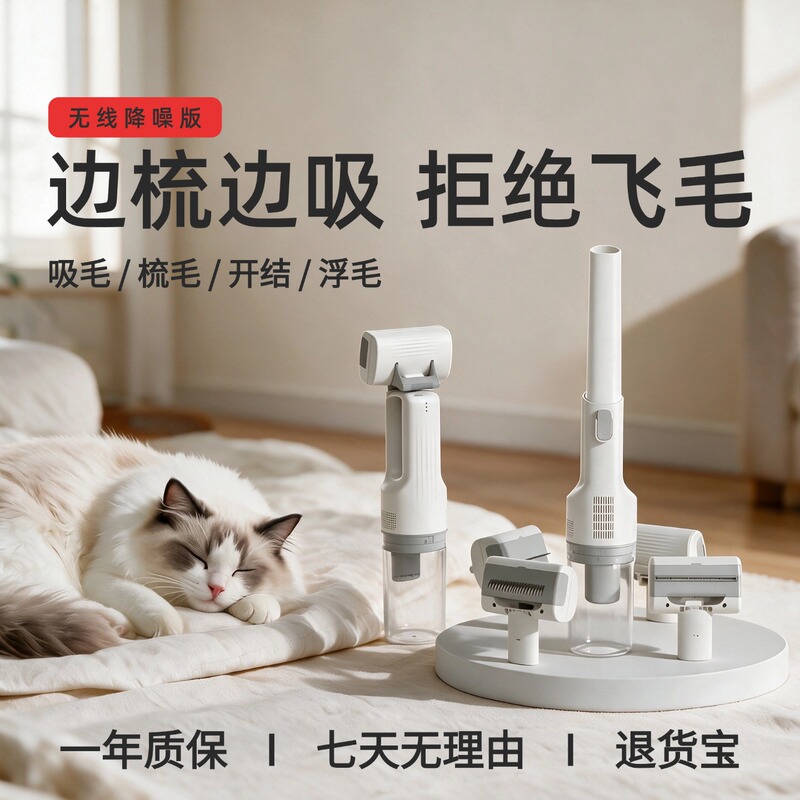 Pet Vacuum Cleaner, Cat Grooming Tool, Dog Hair Comb, Multifunctional Special Grooming Device for Detangling, Vacuuming, and Removing Hair Pet Vacuum Cleaner, Cat Grooming Tool, Dog Hair Comb, Multifunctional Special Grooming Device for Detangling, Vacuuming, and Removing Hair