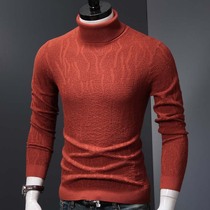 High collar sweater mens clothing autumn clothes mens autumn and winter long sleeves needlework jersey undershirt sweatshirt boarder