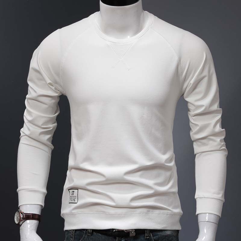Jiacheng bird round neck thick cotton T men's autumn shirt new autumn men's long-sleeved T-shirt pullover autumn clothes bottoming shirt