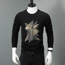 Ka Shing Bird Cotton base shirt Mens Long Sleeve T-shirt Round Neck Autumn New Cotton Spring and Autumn Clothes Tide Brand