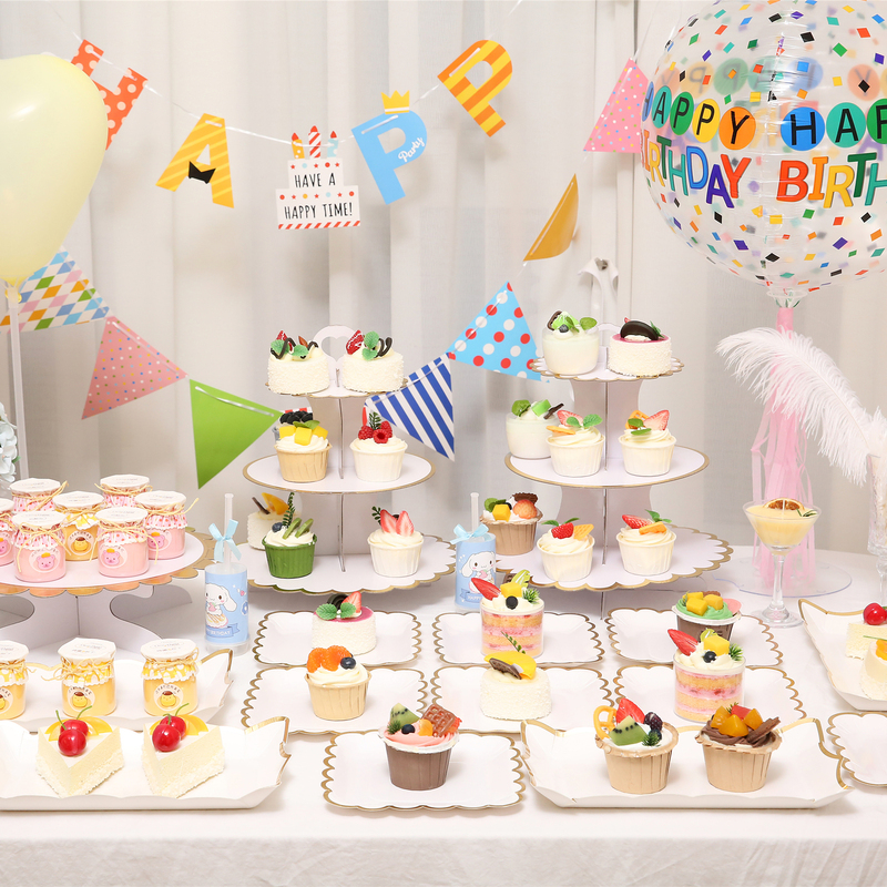 Dessert Table Display Set, Disposable Tableware for Dessert Table, Birthday Party, Wedding, Baby Banquet Decoration Supplies Dessert Table Display Set, Disposable Tableware for Dessert Table, Birthday Party, Wedding, Baby Banquet Decoration Supplies