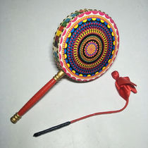 Cowhide Reba drum handle drum dance props drum performance drum children and adults performance Tibetan Reba drum art