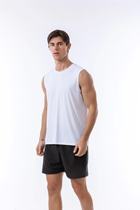 Mens quick-drying crew neck sleeveless vest