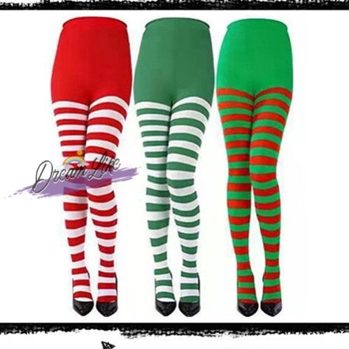 Christmas party clothing items stripes with pantyhose Halloween clown socks out for underpants silk stockings men and women-Taobao